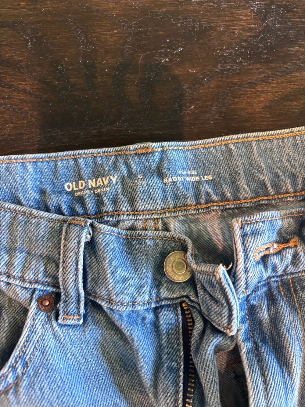 Long length Old Navy Light Blue High-Rise Baggy Wide-Leg Jeans